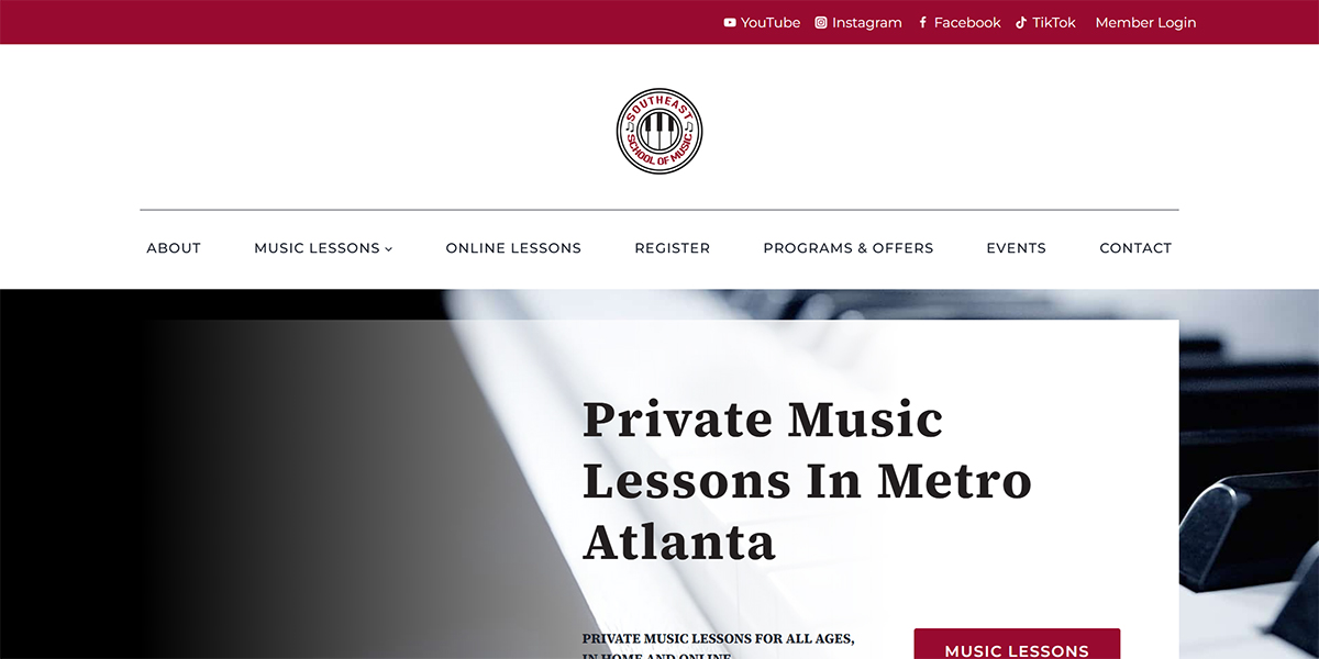 Southeast School of Music Web Design Project